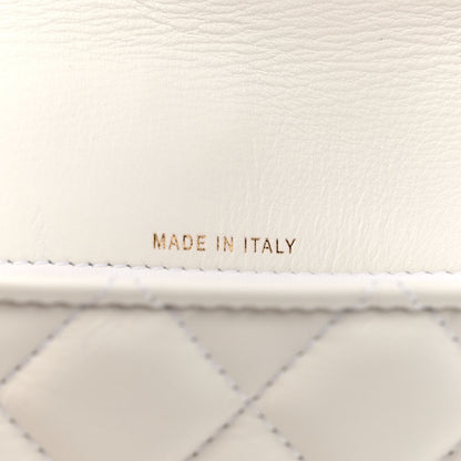 Chanel Calfskin Quilted Enchained Clutch White 7 of 8