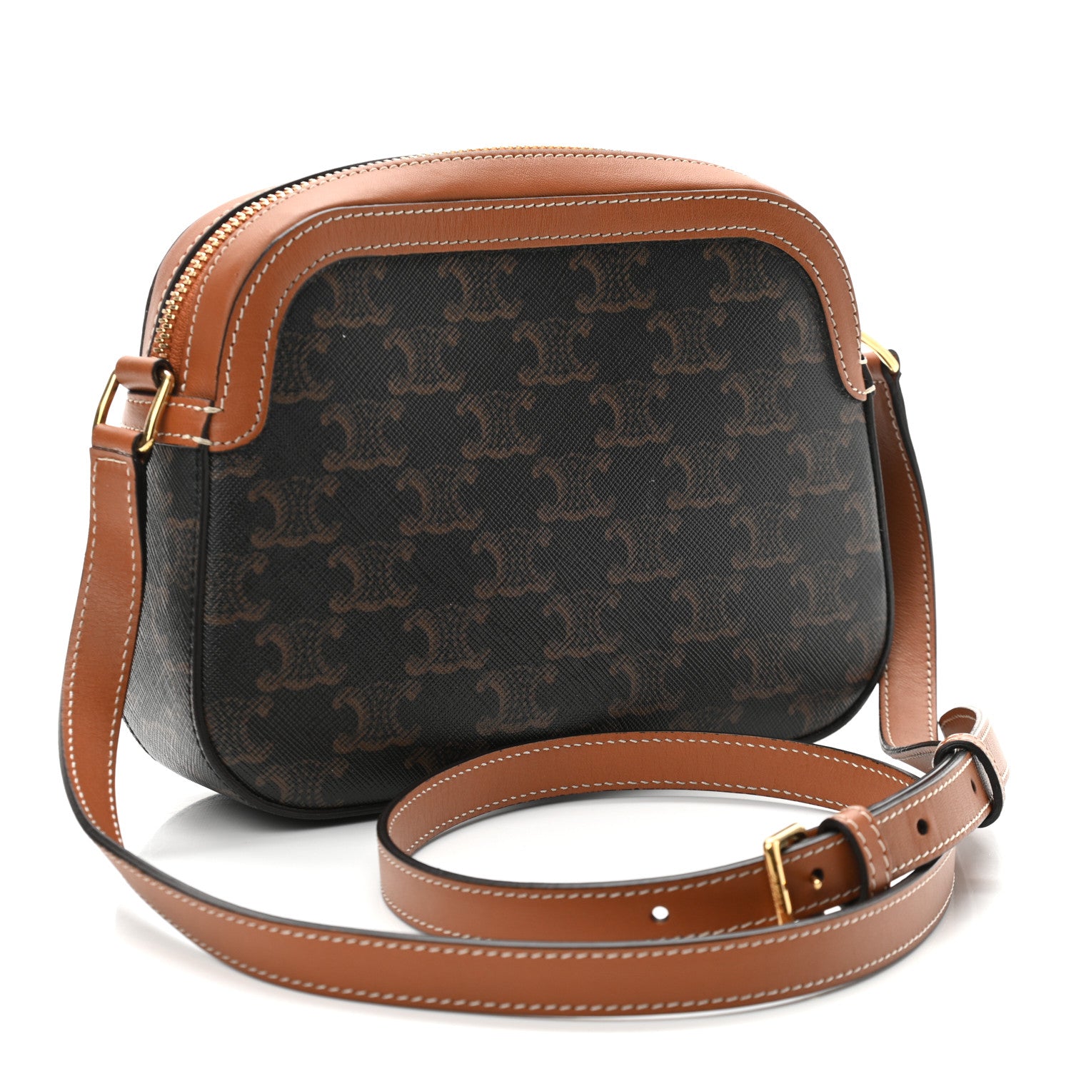 Celine Triomphe Canvas Small Camera Bag Tan 3 of 11