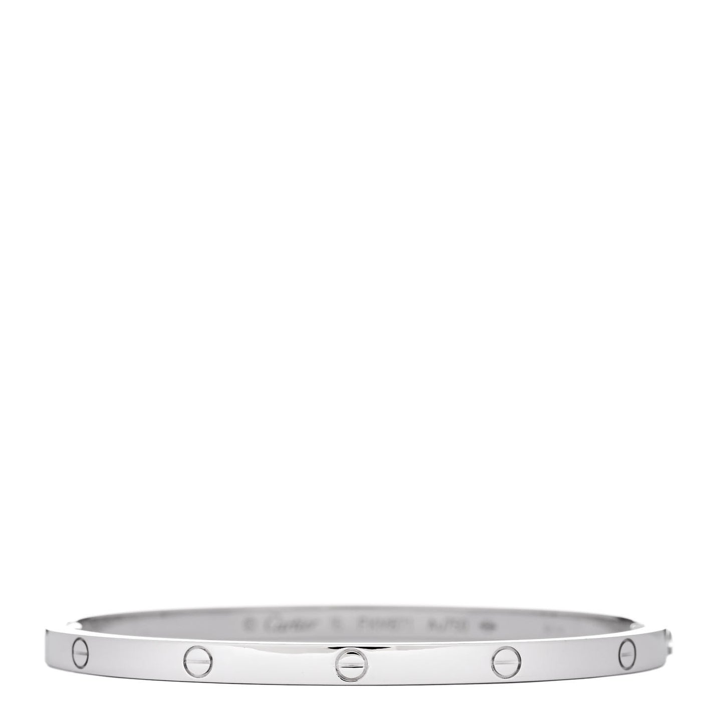 18K White Gold Small LOVE Bracelet 16