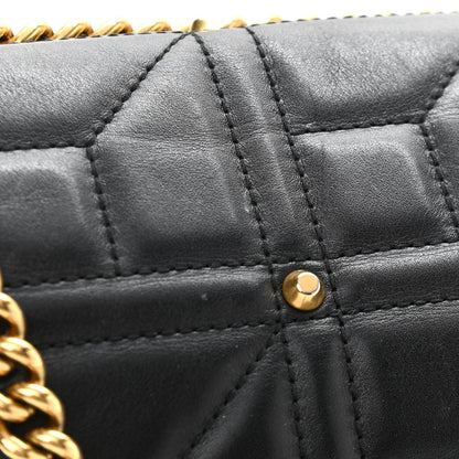 Gucci Calfskin Matelasse Studded Medium GG Marmont Shoulder Bag Black 14 of 15