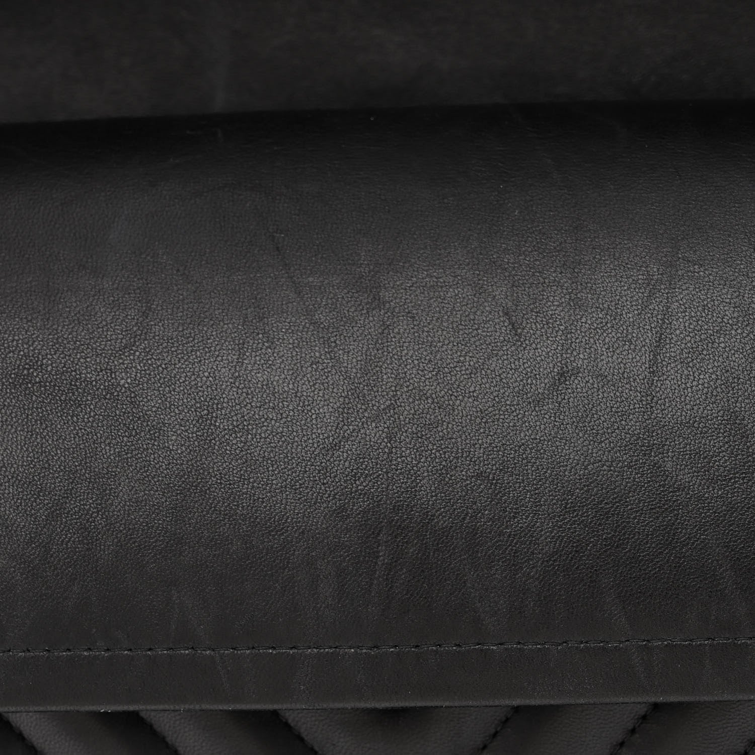Chanel Lambskin Chevron Quilted Jumbo Double Flap So Black 14 of 15
