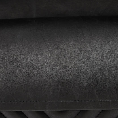 Chanel Lambskin Chevron Quilted Jumbo Double Flap So Black 14 of 15