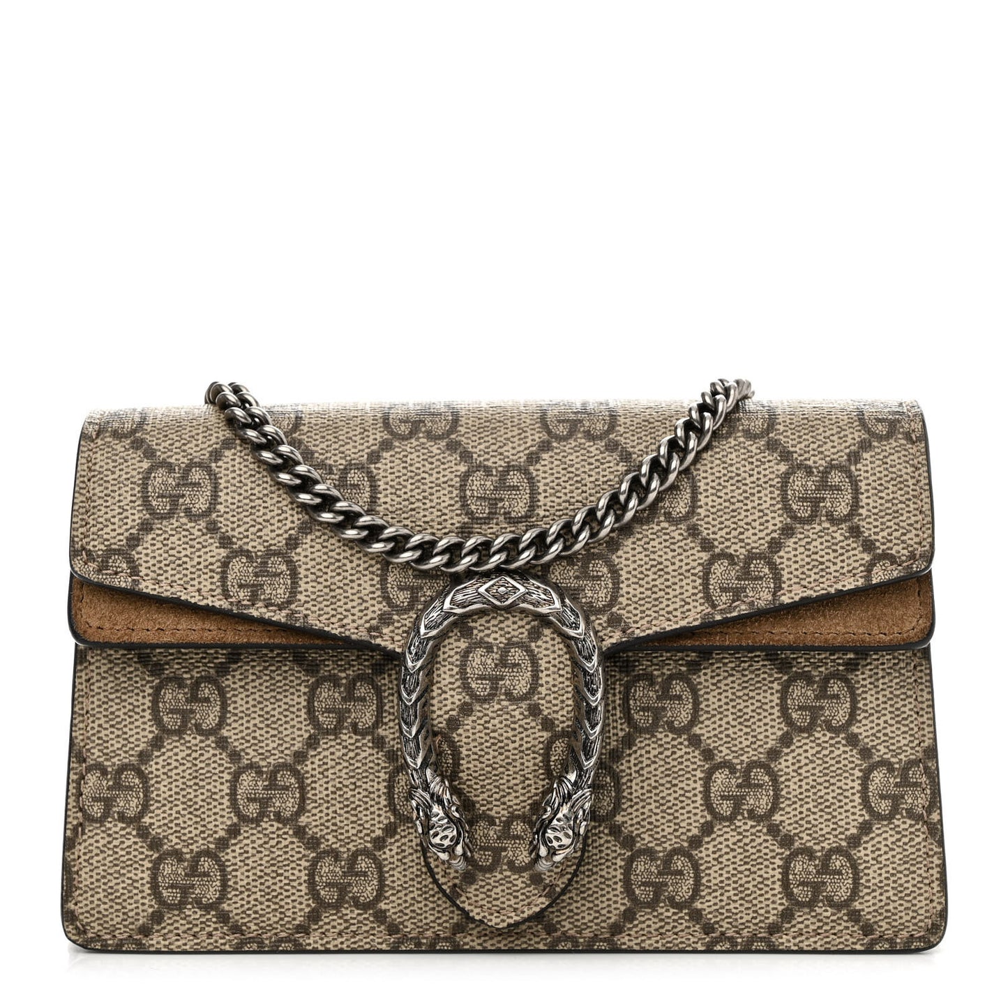 GG Supreme Monogram Super Mini Dionysus Shoulder Bag Taupe
