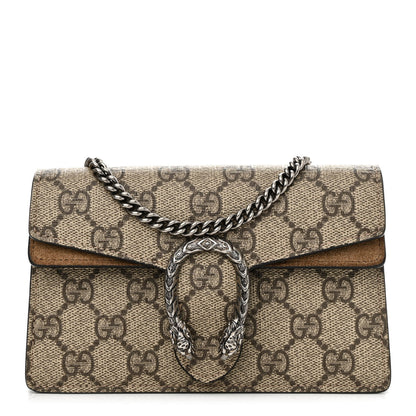Gucci GG Supreme Monogram Super Mini Dionysus Shoulder Bag Taupe 1 of 10