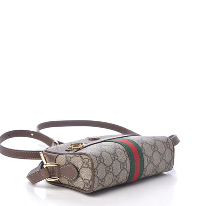 Gucci GG Supreme Monogram Web Mini Ophidia Shoulder Bag Brown 4 of 10