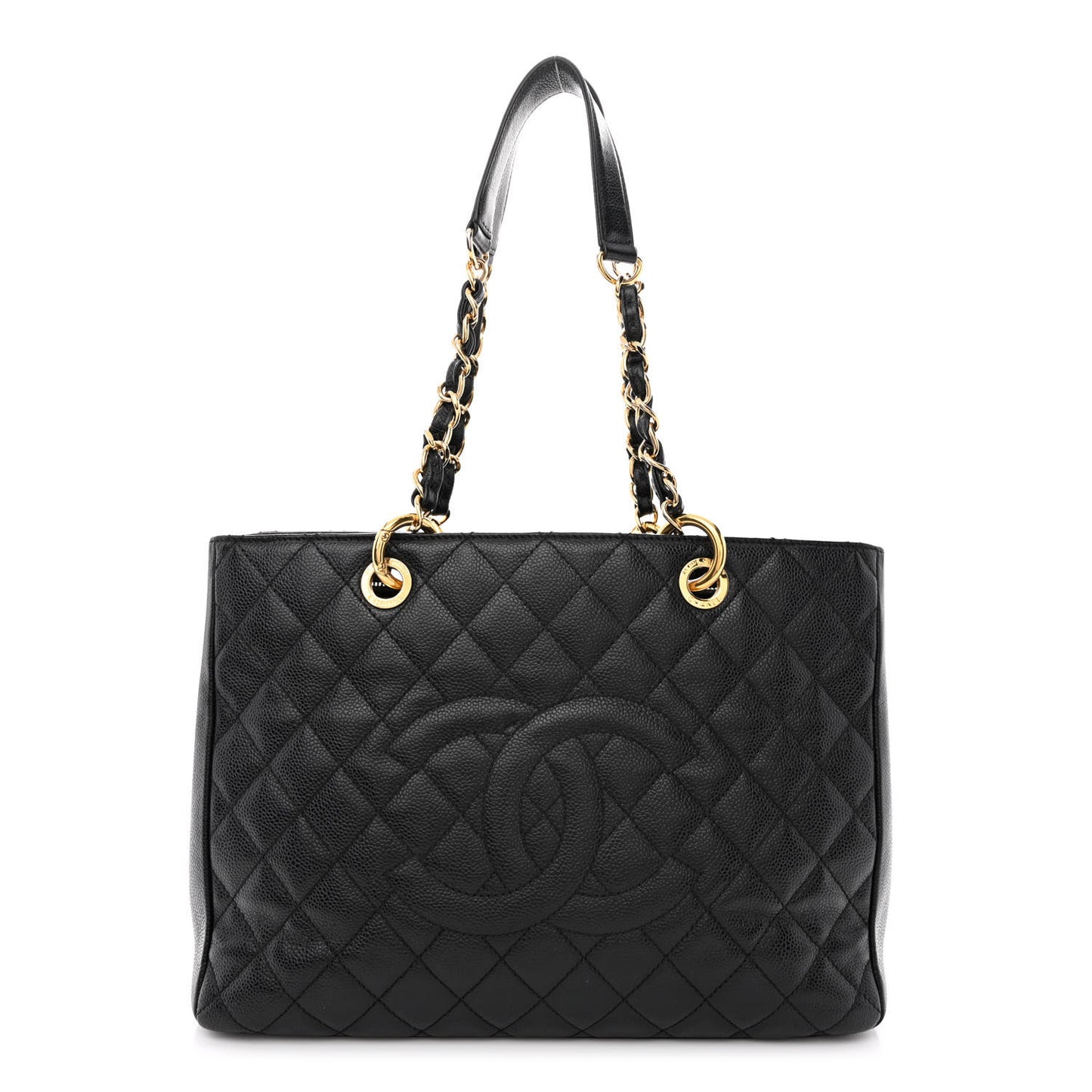 Caviar Quilted Grand Shopping Tote GST Black