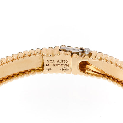 Van Cleef & Arpels 18K Yellow Gold Perlee Signature Bangle Bracelet M 3 of 3