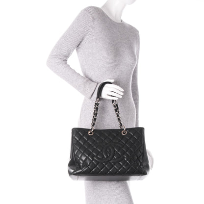 Chanel Caviar Quilted Grand Shopping Tote GST Black 2 of 9