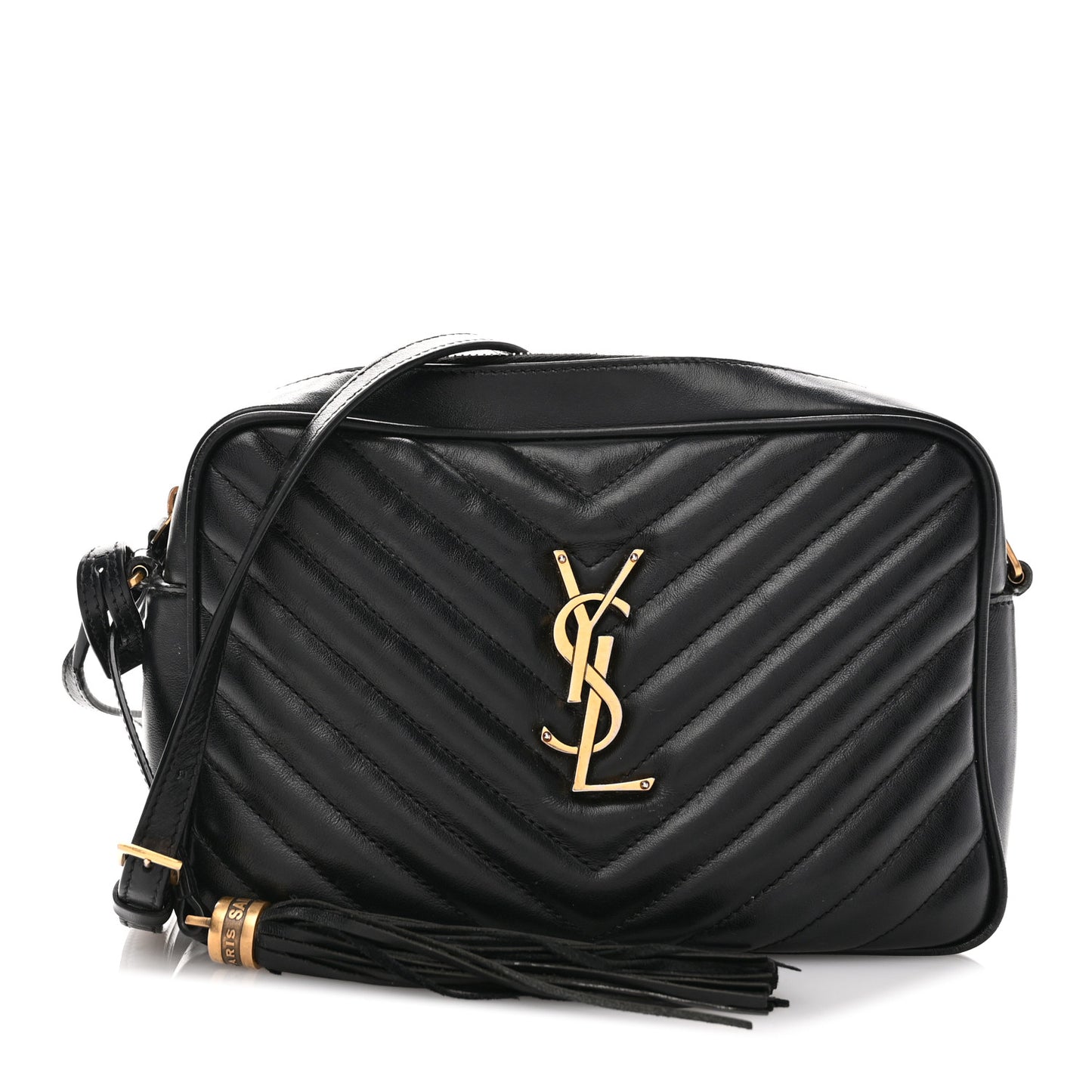 Calfskin Matelasse Monogram Lou Camera Bag Black