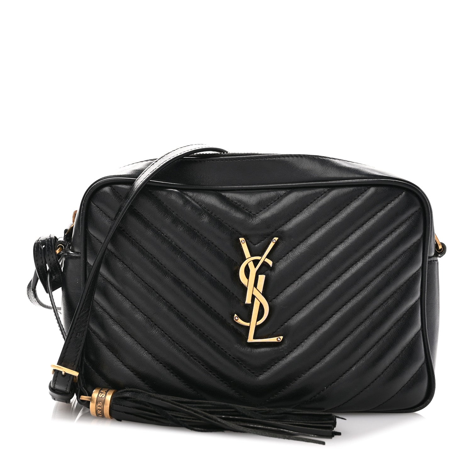 Saint Laurent Calfskin Matelasse Monogram Lou Camera Bag Black 1 of 14
