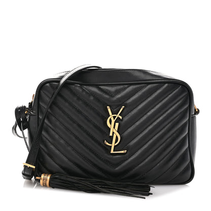 Saint Laurent Calfskin Matelasse Monogram Lou Camera Bag Black 1 of 14