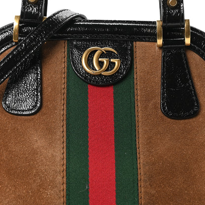 Gucci Suede Ophidia Medium Re(Belle) Top Handle Bag Nocciola Black 8 of 10
