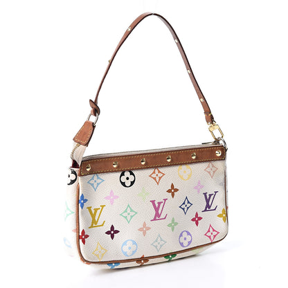 Louis Vuitton Monogram Multicolor Pochette Accessories White 2 of 8