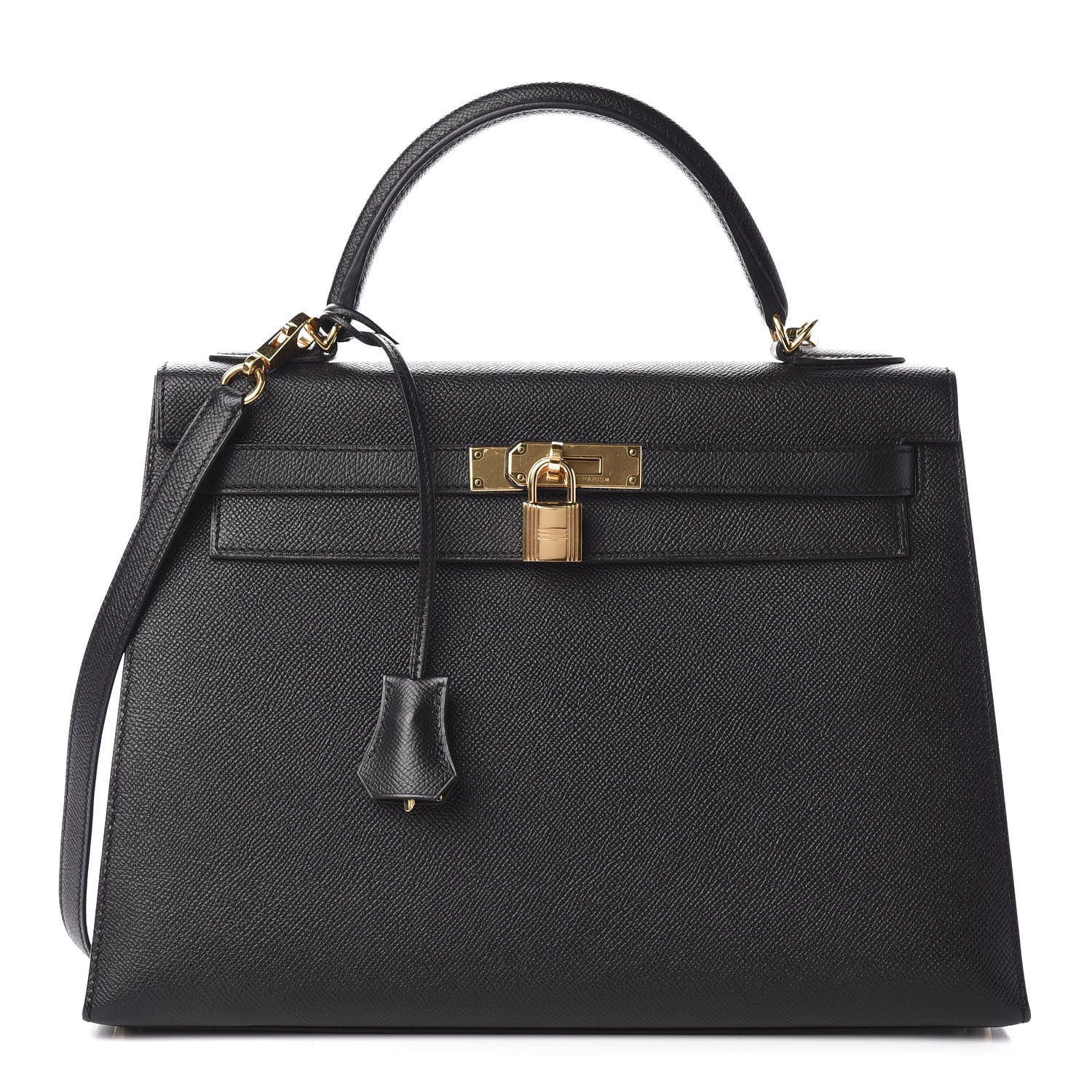Hermes Epsom Kelly Sellier 32 Black 1 of 12
