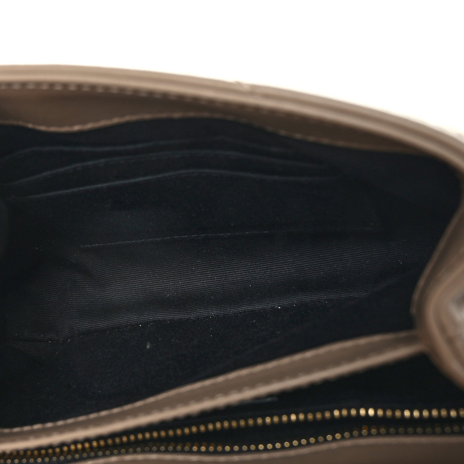 Saint Laurent Calfskin Y Quilted Monogram Toy Loulou Crossbody Bag Dark Beige 5 of 10
