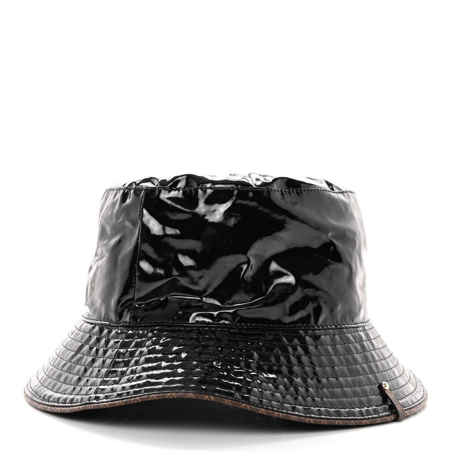 Patent Monogram Bob Bucket Hat M Black