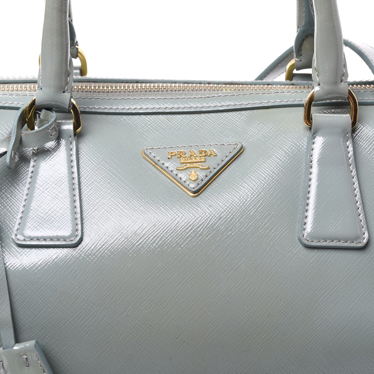 Saffiano Vernice Bowler Acquamarina