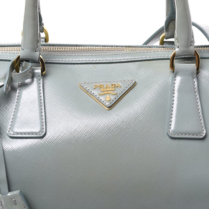 Prada Saffiano Vernice Bowler Acquamarina 10 of 13