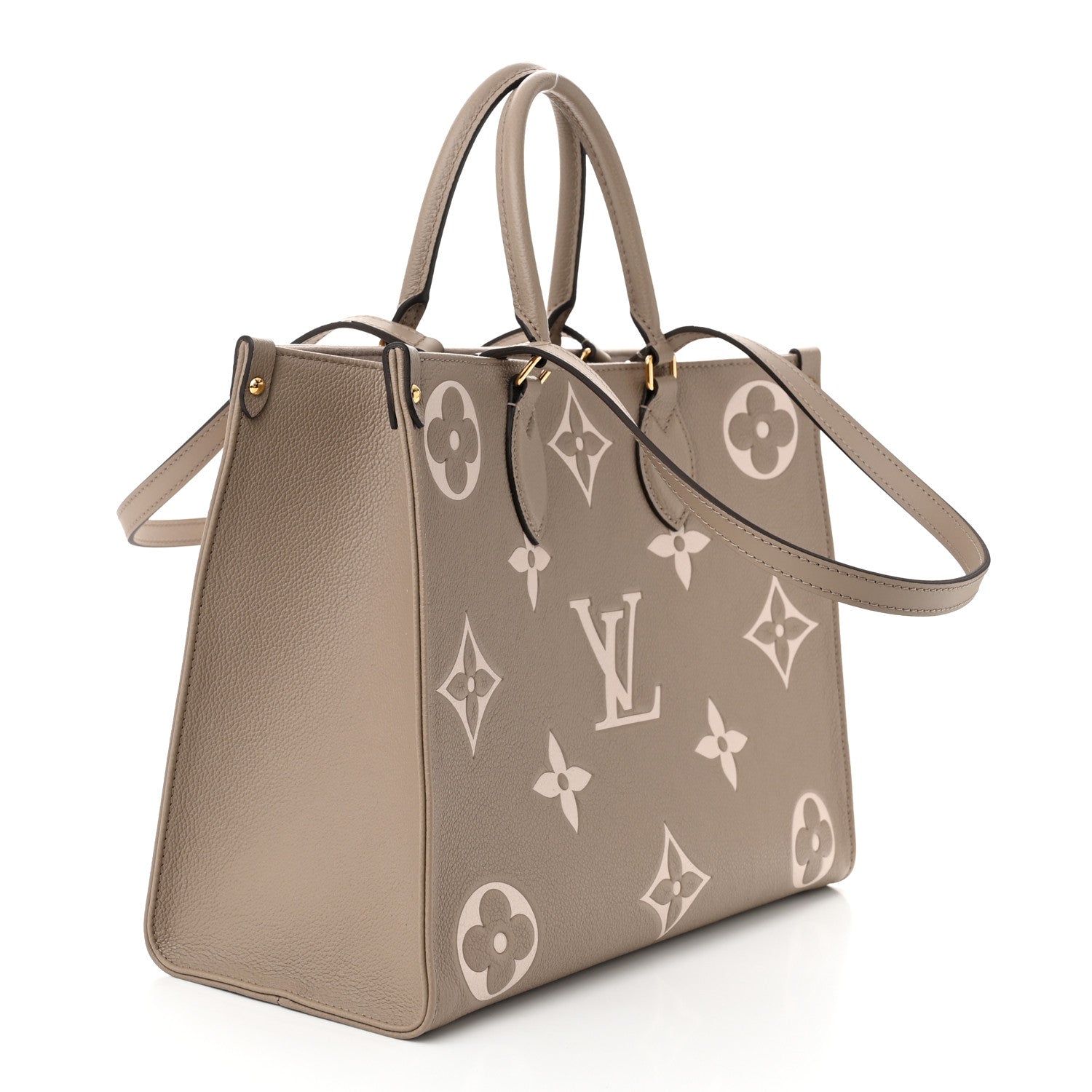 Louis Vuitton Empreinte Monogram Giant Onthego MM Tourterelle Creme 3 of 10