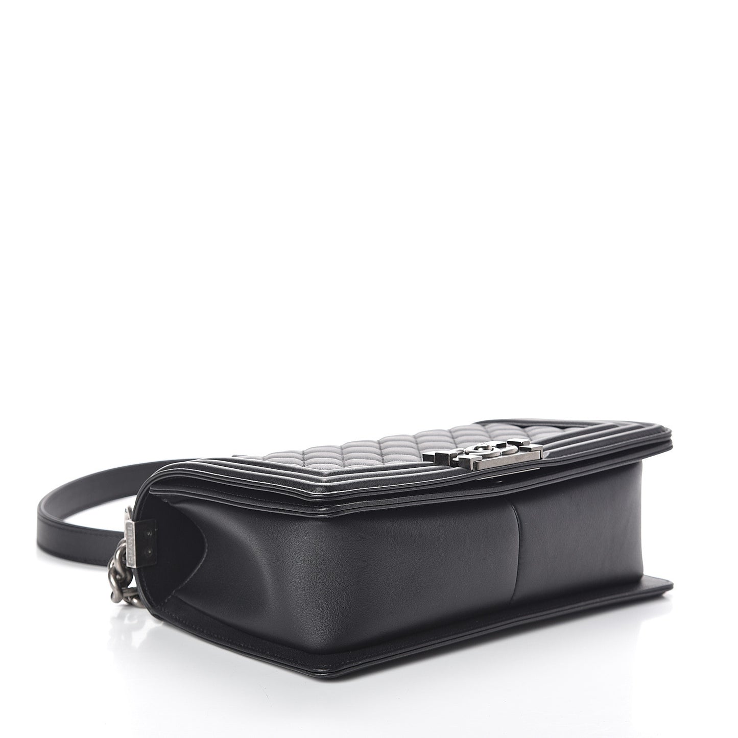 Calfskin Quilted Medium Boy Flap Black