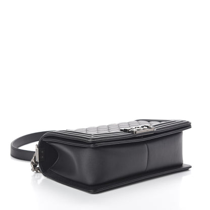 Chanel Calfskin Quilted Medium Boy Flap Black 3 of 9