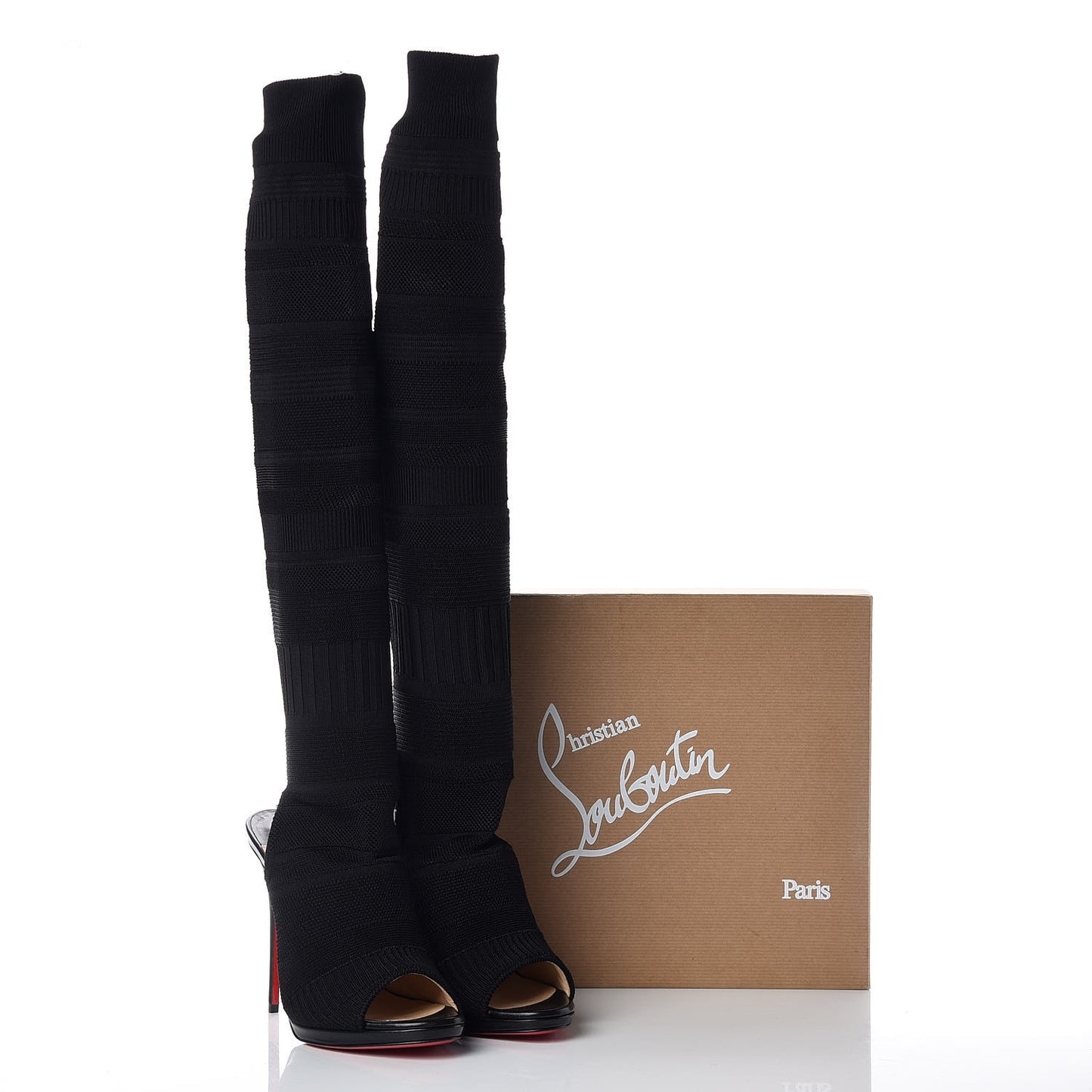 Maille Tricot Nappa Cheminetta 120 Tall Sock Boots 38 Black