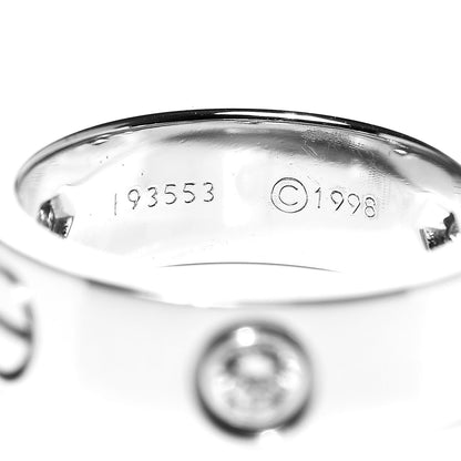 Cartier 18K White Gold 3 Diamond 5.5mm LOVE Ring 47 4 4 of 6