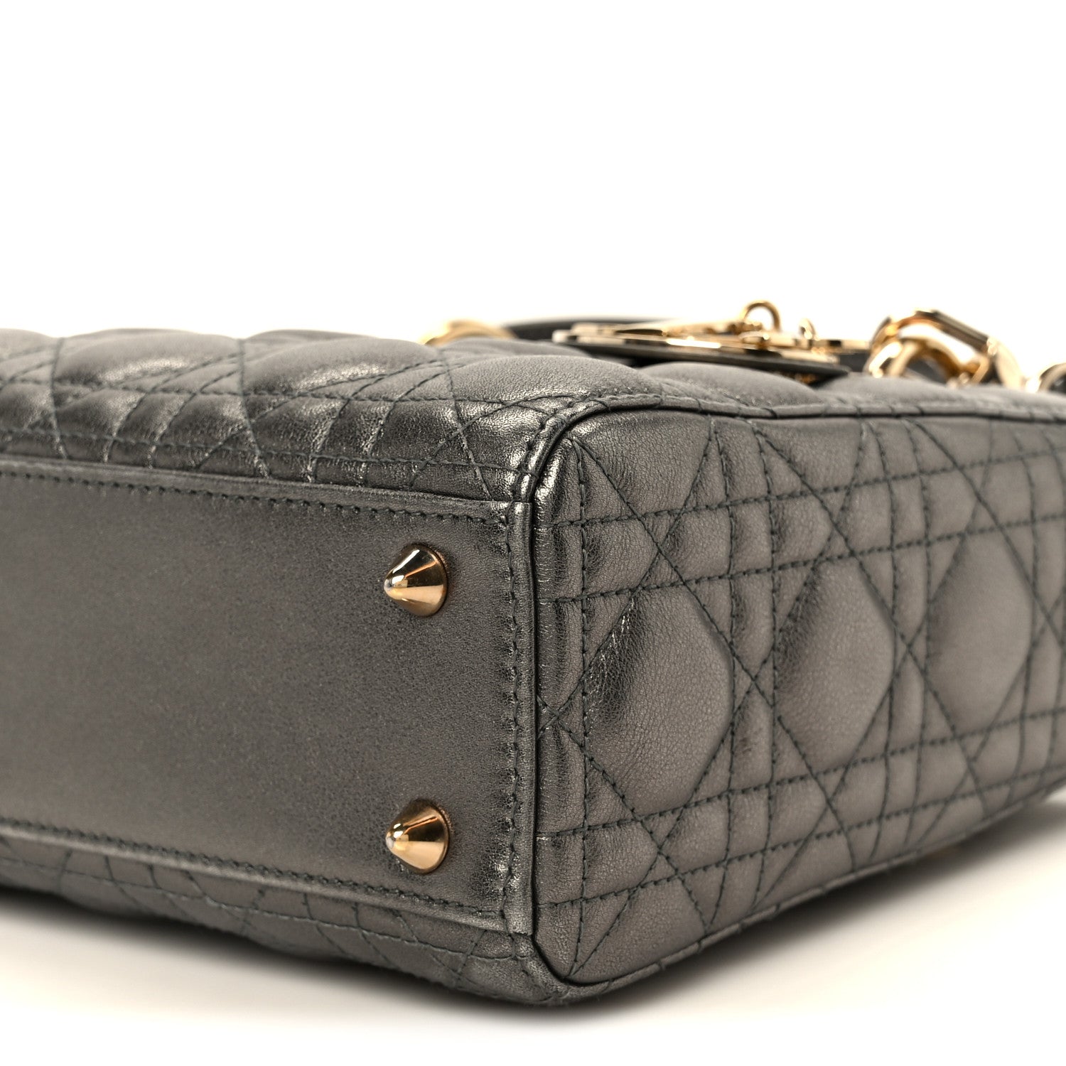 Christian Dior Metallic Lambskin Cannage Small My ABCDior Lady