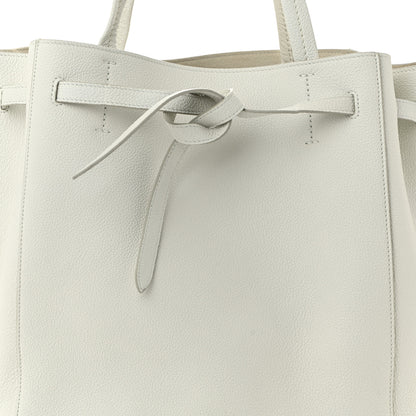 Celine Soft Grained Calfskin Small Belt Cabas Phantom White 9 of 11