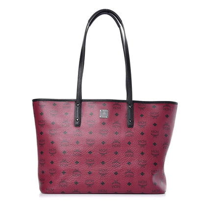 MCM Visetos Medium Anya Shopping Tote Scooter Red 1 of 9