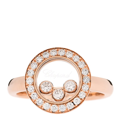 Chopard 18K Rose Gold Diamond Happy Diamonds Icons Ring 52 6 1 of 6