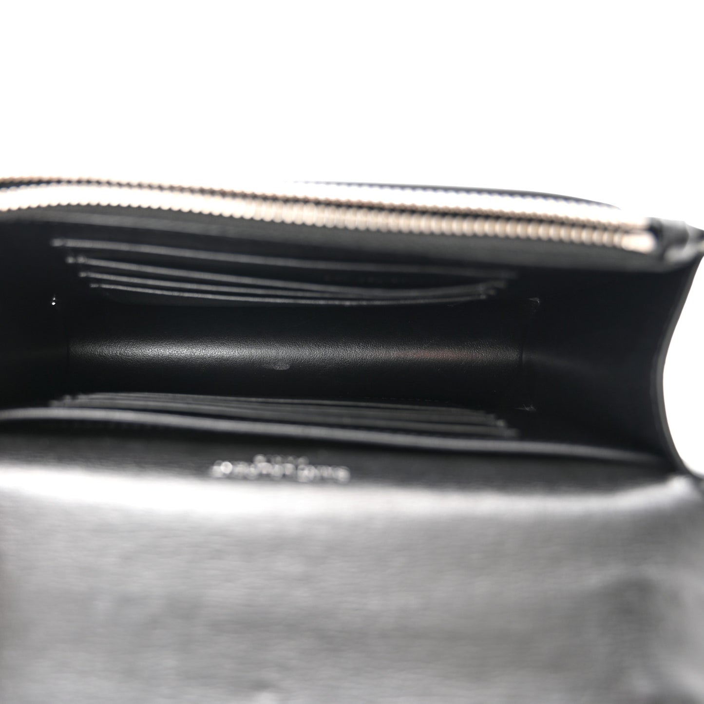 Calfskin Monogram Sunset Chain Wallet Black