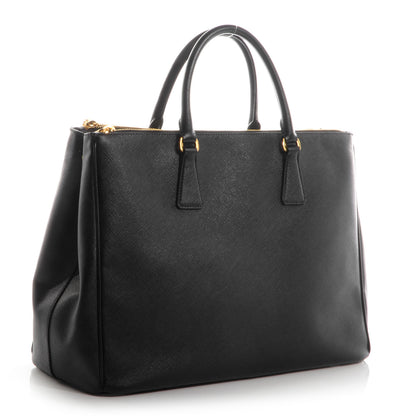 Prada Saffiano Lux Large Double Zip Tote Nero Black 3 of 10