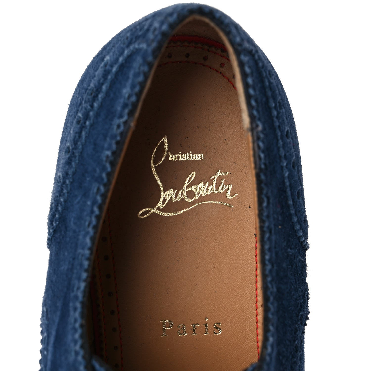 Christian Louboutin Suede Flat Loafers 42 Blue 7 of 7