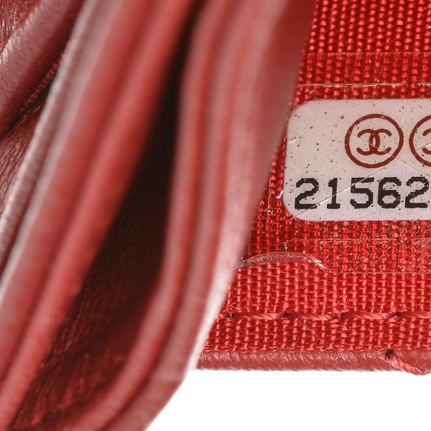 Lambskin Quilted CC Crossing Card Holder Red