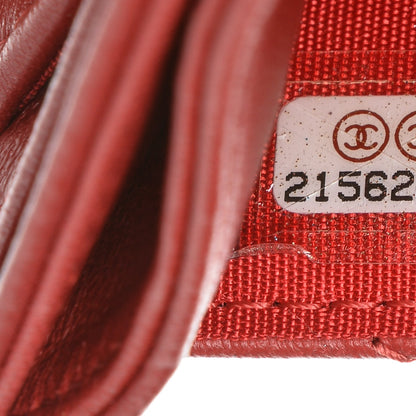 Chanel Lambskin Quilted CC Crossing Card Holder Red 8 of 8