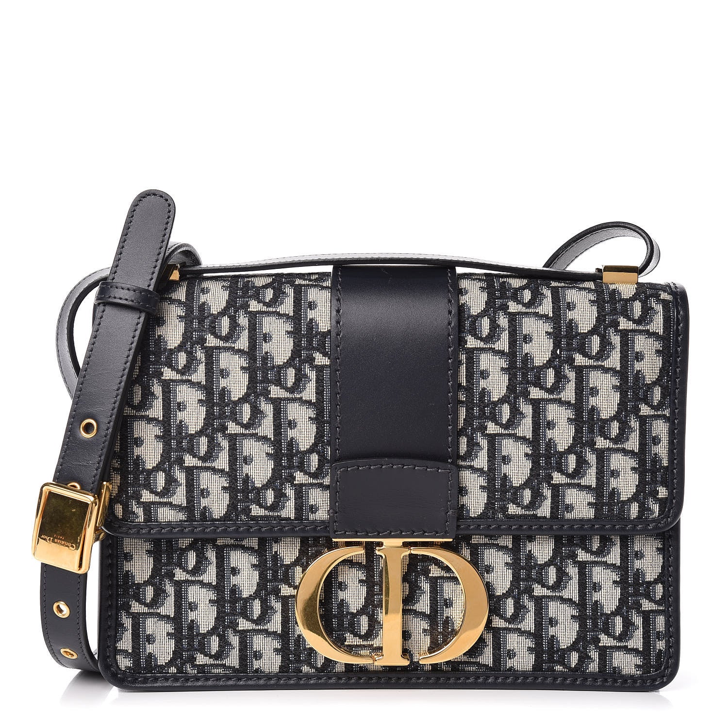 Christian Dior Oblique 30 Montaigne Flap Bag Blue 1 of 11