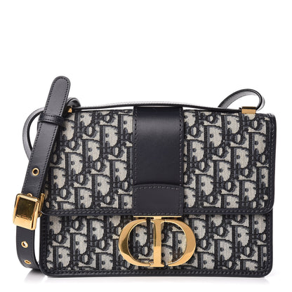 Christian Dior Oblique 30 Montaigne Flap Bag Blue 1 of 11
