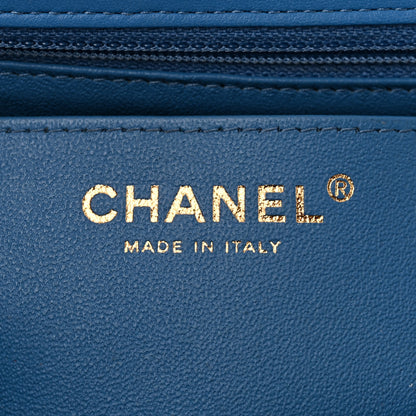 Chanel Lambskin Quilted Mini Rectangular Flap Blue 6 of 14