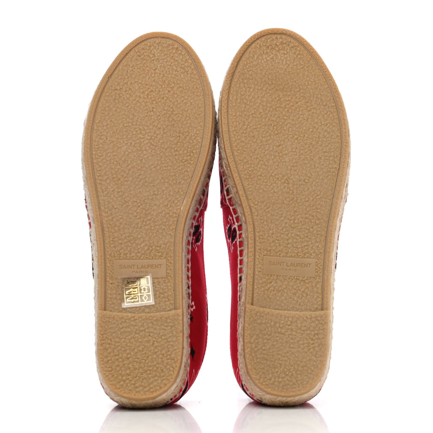 Bandana Print Canvas Espadrilles 36 Red