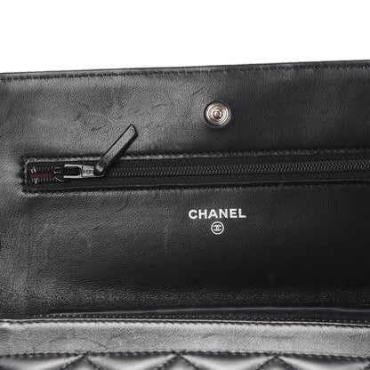 Chanel Lambskin Quilted Wallet On Chain WOC Black 10 of 15
