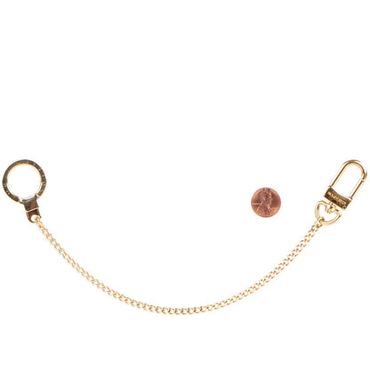 Louis Vuitton Metal Pochette Extender Key Ring Chain Gold 2 of 5