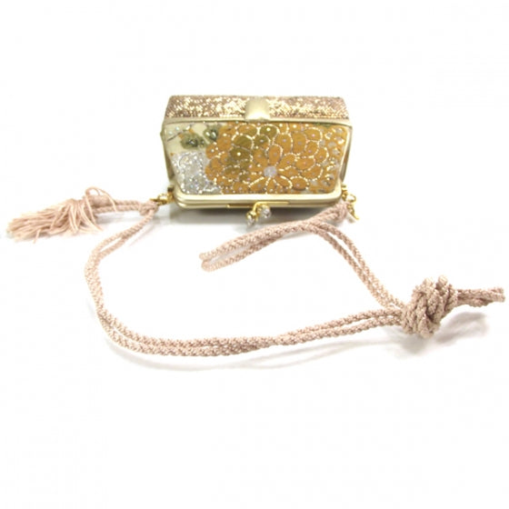 Swarovski Crystal Kisslock Evening Bag Gold