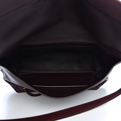 Celine Smooth Calfskin Flap Clasp Bag Burgundy 5 of 12
