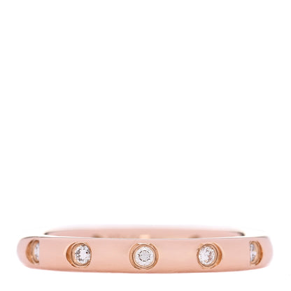 Tiffany 18K Rose Gold Diamond Stacking Band Ring 50 5.5 1 of 4