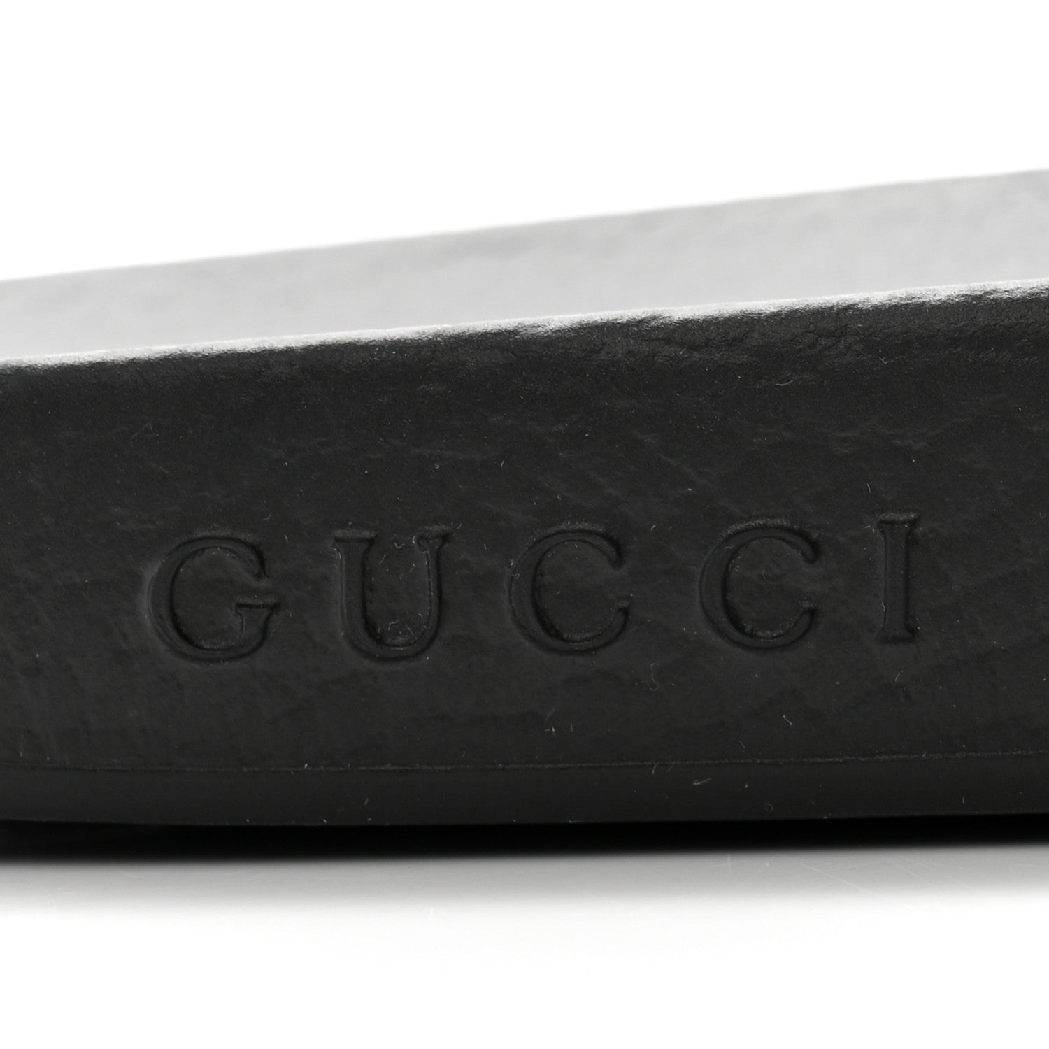 Gucci Rubber GG Monogram Perforated Womens Slide Sandals 40 Black 6 of 10