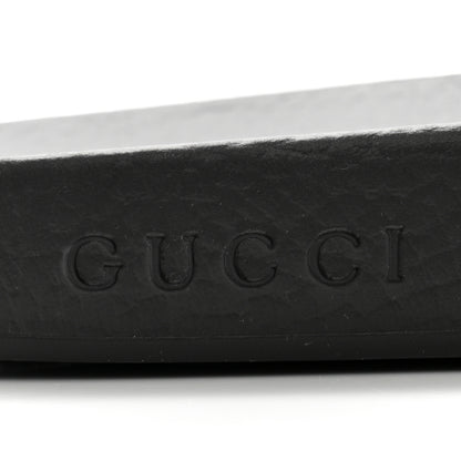 Gucci Rubber GG Monogram Perforated Womens Slide Sandals 40 Black 6 of 10