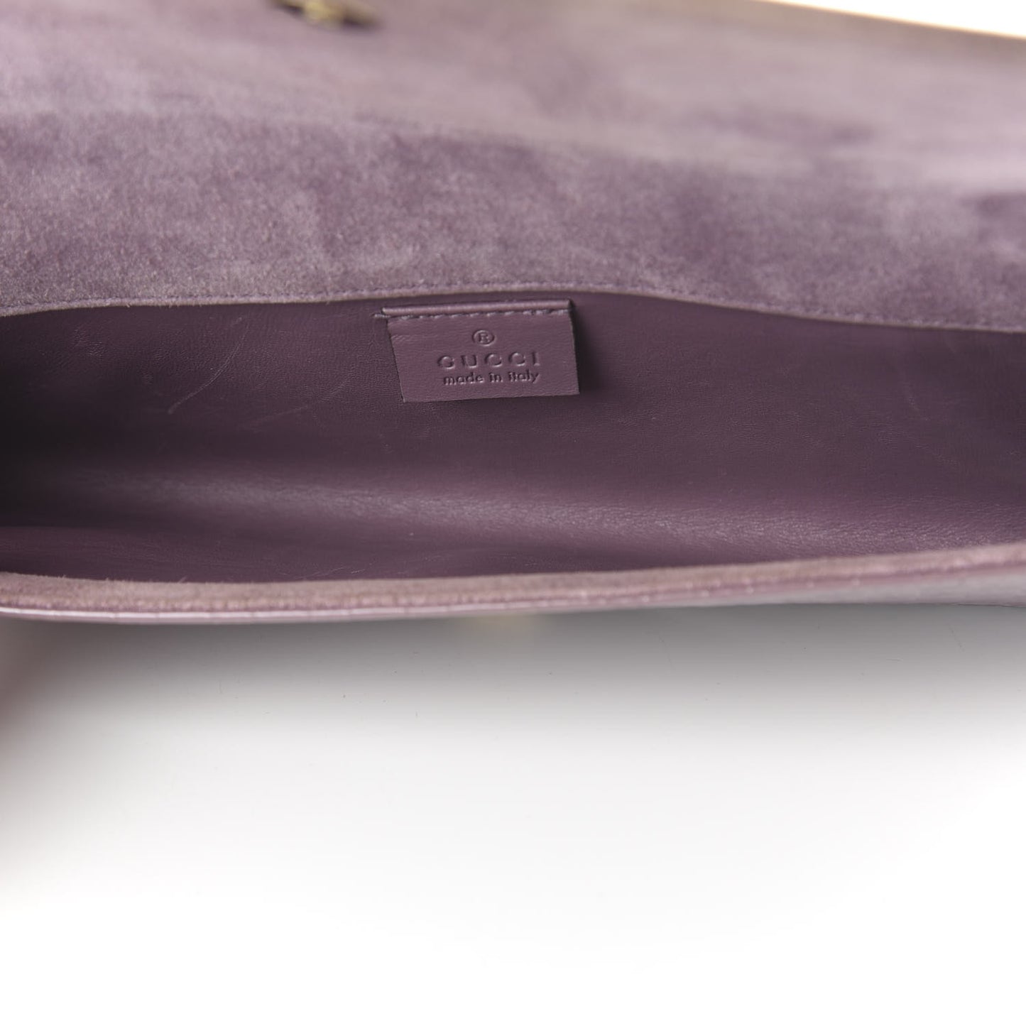 Patent Microguccissima Small Broadway Clutch Argyle Lavender