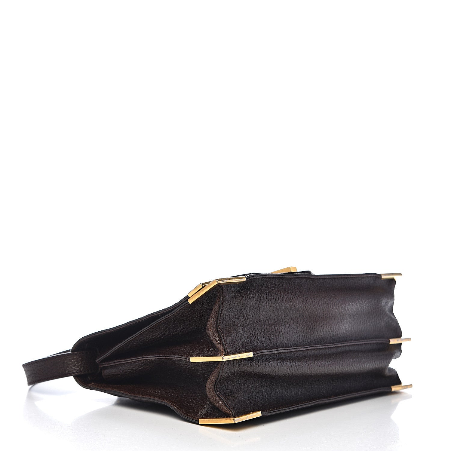 Fendi Vitello Classico No.1 Satchel Dark Brown 3 of 9