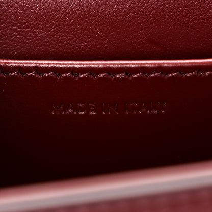 Celine Shiny Calfskin Mini Chain Claude Burgundy 7 of 10